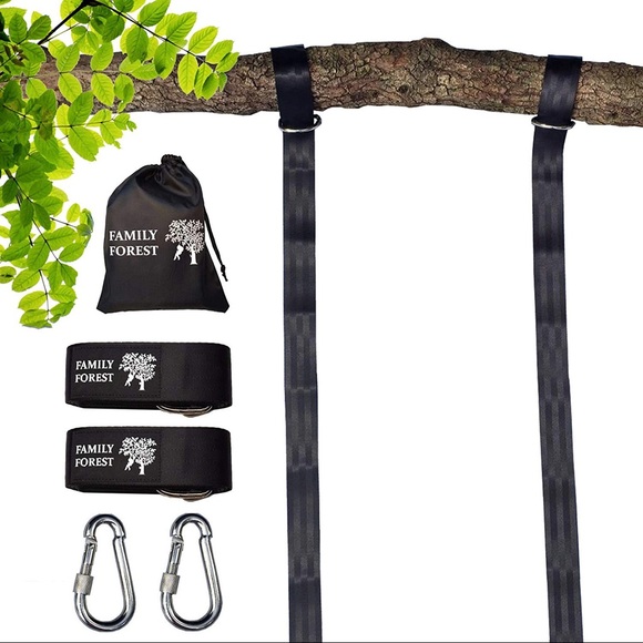 Family Forest Tree Swing Hanging Kit two8 Ft Strap - Picture 2 of 8